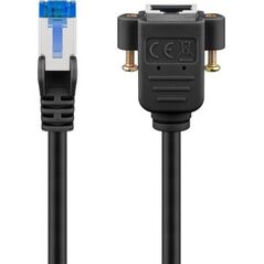 Goobay CAT 6A kabel przedłużającyS/FTP (PiMF), czarny - Długość kabla 1 m