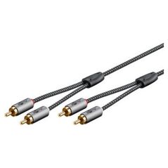 Kabel Goobay Kabel stereo RCA, 3 m, Sharkskin Grey - Długość kabla 3 m