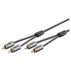 Kabel Goobay Kabel stereo RCA, 1 m, Sharkskin Grey - Długość kabla 1 m
