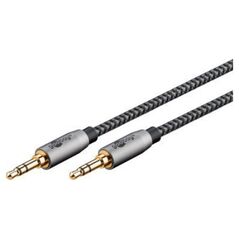 Kabel Goobay Kabel połączeniowy audio AUX, 3,5 mm stereo, 1 m, Sharkskin Grey - Długość kabla 1 m