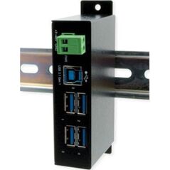 Exsys EXSYS EX-1504HMS 4-portowy metalowy HUB USB 3.2 Gen1 z ochroną przeciwprzepięciową EDS 15KV