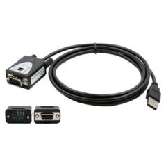 Exsys EXSYS EX-1346IS USB 2.0 do 1x port szeregowy RS-422/485, 15KV ESD, 4.0KV, konwerter, kabel, FDTI, czarny, 1.8 m