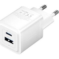 Kabel zasilający Vention Ładowarka sieciowa, Vention, FEQW0-EU,  USB-C, USB- A,  30W/30W , GaN (biała)