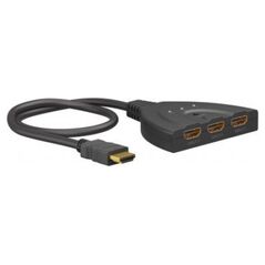 Goobay Ręczny przełącznik HDMI 3 do 1 (4K @ 30 Hz)