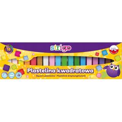 Strigo Plastelina kwadratowa STRIGO, 18 kolorów