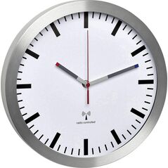 TFA TFA 60.3528.02  radio-controlled wall clock aluminium
