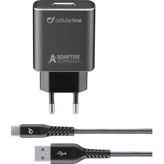 Ładowarka Cellular Line CHARGER KIT TETRA SAMSUNG TYPE-C BLACK