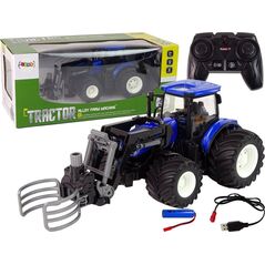 LeanToys Traktor Zdalnie Sterowany z Chwytnikiem Niebieski
