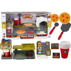 LeanToys Zestaw Sklep Pizza Ekspres Do Kawy Napoje Kasa Fiskalna