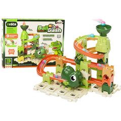 LeanToys Klocki Konstrukcyjne Tor Na Kulkę Dinozaur 9 Poziomów 60 El