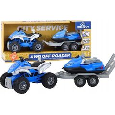 LeanToys Quad z Przyczepą do przewozu Łodzi oraz Skuterem Wodnym