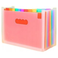 LeanToys Teczka Organizer Na Dokumenty Kolorowe Zakładki Kieszenie A4