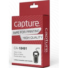 Capture 19mm x 3.5m Black on Yellow
