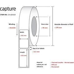 Capture Label 102x152, Core 76,