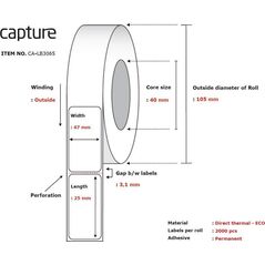 Capture Label 47x25, Core 40,