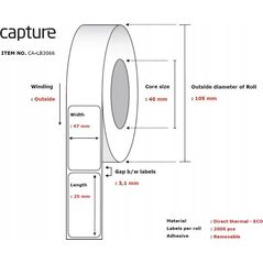 Capture Label 47x25, Core 40,
