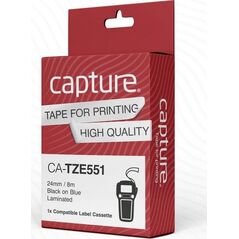 Capture 24mm x 8m Black on Blue Tape