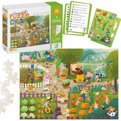 Dodo Puzzle "Wimmelpuzzle - Lato na wsi" Układanka 60 Elementów Karty Zadań