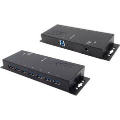 Exsys EXSYS EX-1188HMS-3 7 portów USB 3.2 Gen1 metalowy HUB z ochroną przeciwprzepięciową 15KV ESD
