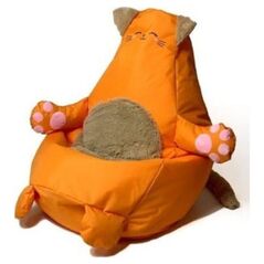 Go Gift Pufa worek sako KOTEK pomarańczowy L 105x80
