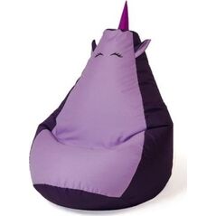 Go Gift Pufa worek sako JEDNOROŻEC fiolet- jasny fiolet XL 130x90