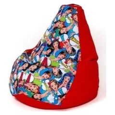 Go Gift Pufa worek sako GRUSZA DRUK czerwony-kobieta XL 130x90