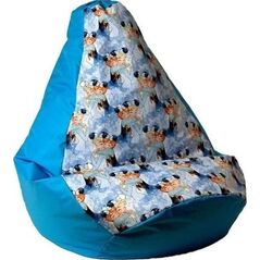 Go Gift Pufa worek sako GRUSZA DRUK niebieski-Kraina Lodu L 105x80