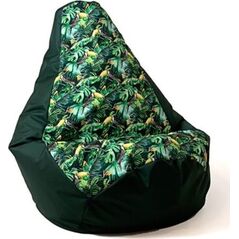 Go Gift Pufa worek sako GRUSZA DRUK czarny-papuga L 105x80