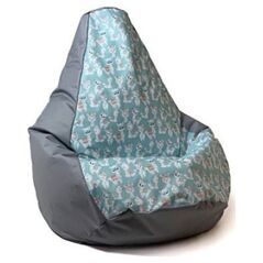 Go Gift Pufa worek sako GRUSZA DRUK szary-lama XXL 140x100