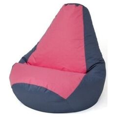 Go Gift Pufa worek sako GRUSZA szary-różowy XXL 140x100