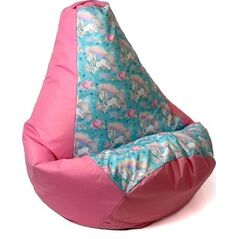 Go Gift Pufa worek sako GRUSZA DRUK róż-jednorożce L 105x80