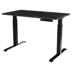 Biurko Cama Meble Biurko z el. reg. wys. MOON 121x67 czarny/san sebas
