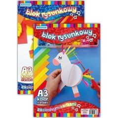 SCHEMAT Blok rysunkowy A3/20K 80g kolorowy (10szt)
