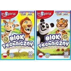SCHEMAT Blok techniczny A4/10K 170g biały (20szt)