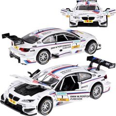 Jokomisiada Auto metalowe sportowy model BMW M3 DTM skala 1:32 dźwięki światła ZA4608