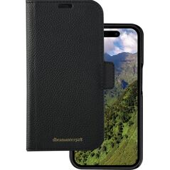 dbramante New York - 2-in-1 Leather Wallet for iPhone 15 Plus - Night Black