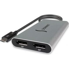 Adapter AV Sonnet Thunderbolt Dual 4K 60Hz DisplayPort Adapter, Space Grey (for Windows, Intel & M1 Pro/Max Macs| not compatible with M1 Macs)