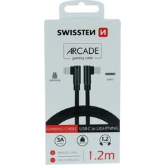 Kabel USB Swissten USB-C - Lightning 1.2 m Czarny (71529900)
