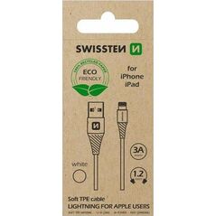 Kabel USB Swissten USB-A - Lightning 1.2 m Czarny (71502300ECO)