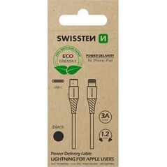 Kabel USB Swissten USB-C - Lightning 1.2 m Czarny (71505300ECO)