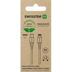Kabel USB Swissten USB-C - Lightning 1.2 m Biały (71505301ECO)