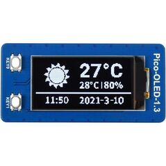 Waveshare Wyświetlacz OLED 1,3'' 64x128px - SPI/I2C - czarno-biały - do Raspberry Pi Pico - Waveshare 19376}