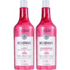 Inoar INOAR Resistance Flor de Lotus Duo Kit - plaukus drėkinantis priemonių rinkinys 2x1000 ml