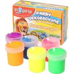 SCHEMAT Farby dekoracyjne fluorescencyjne 6 kolorów 20ml
