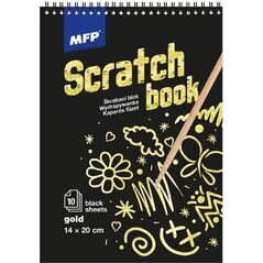 MFP paper wydrapywanka blok 20x14cm 10l czarna/G holo 1032114