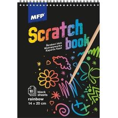 MFP paper wydrapywanka blok 20x14cm 10l czarna/tęczowa 1032117