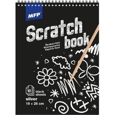 MFP paper wydrapywanka blok 26x19cm 10l czarna/S holo 1032115