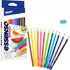 MFP paper kredki 12 szt.  Zapachowe trójkątne z temperówką 6300624