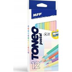 MFP paper kredki 12 szt.  Pastelowe trójkątne z temperówką 6300621