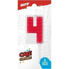MFP paper świeczka do tortu nr 4 czerwona 8800098